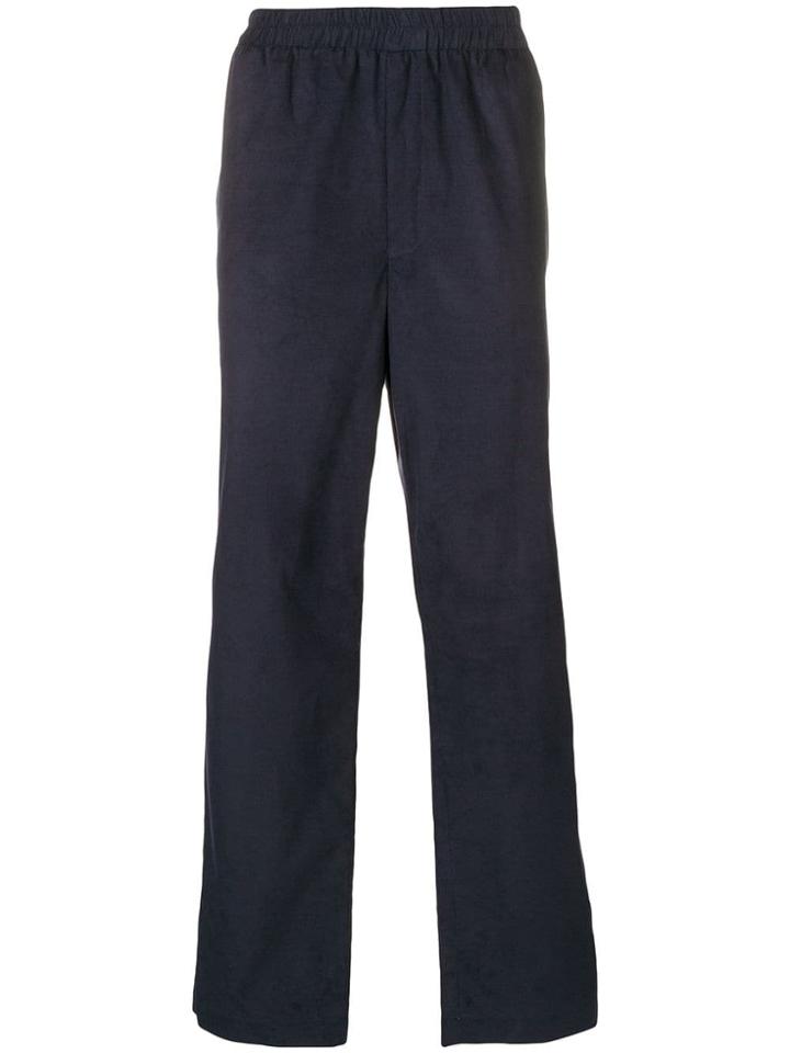 Maison Flaneur Loose Fit Trousers - Blue