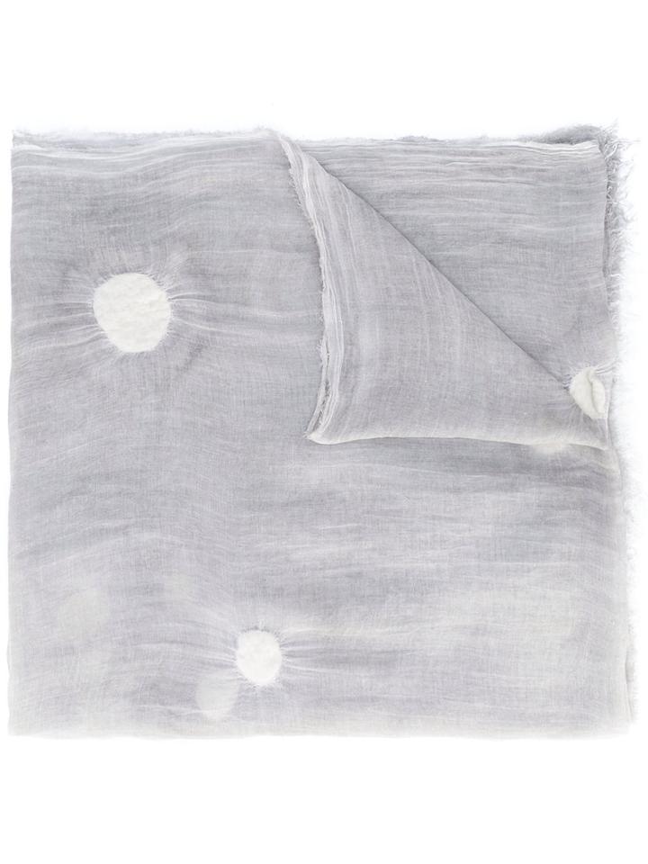 Faliero Sarti - Frayed Scarf - Women - Silk/wool/modal - One Size, Grey, Silk/wool/modal