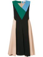 Han Ahn Soon Flared V-neck Dress - Black