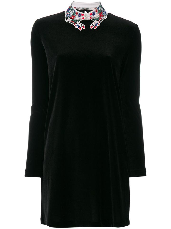 Vivetta Hands Collar Fitted Dress - Black