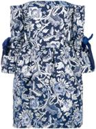 Christian Pellizzari Off-shoulder Jacquard Dress - Blue