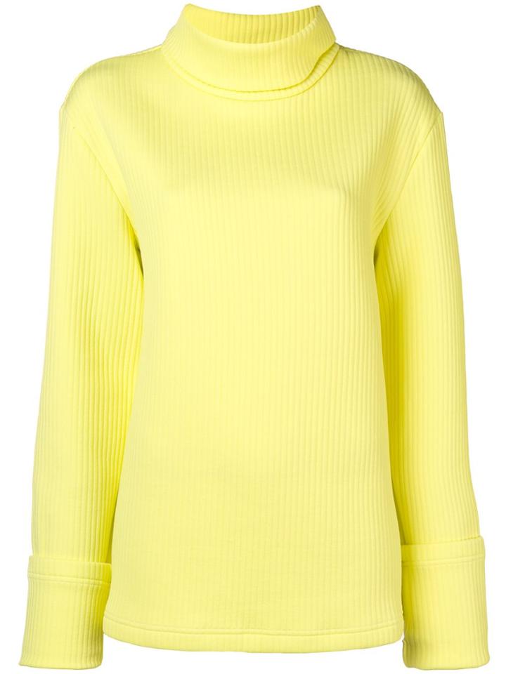 Mm6 Maison Margiela Turtleneck Ribbed Sweater - Yellow & Orange