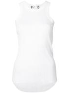 Sacai Lace-back Ribbed Vest, Women's, Size: Medium, White, Cotton