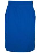 Yves Saint Laurent Vintage Straight Fit Skirt, Women's, Size: 44, Blue