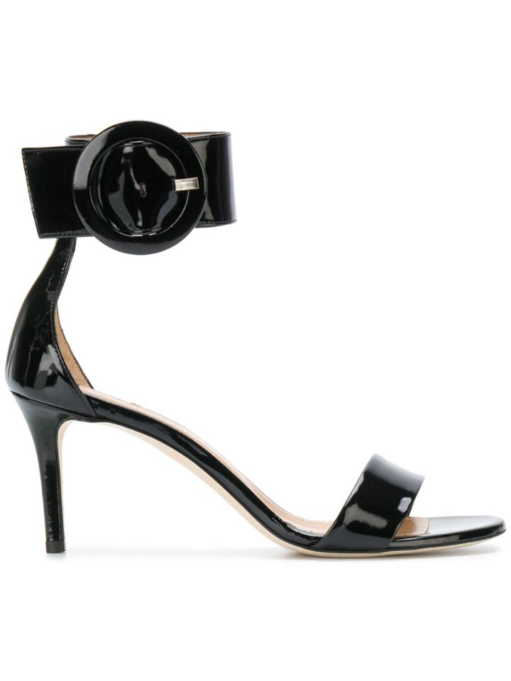 Marc Ellis Oversized Buckle Detail Sandals - Black