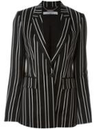 Givenchy Pinstripe Blazer, Women's, Size: 38, Black, Silk/viscose/wool