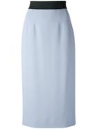 Dolce & Gabbana - Mid-length Skirt - Women - Silk/spandex/elastane/acetate/viscose - 44, Blue, Silk/spandex/elastane/acetate/viscose