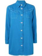 Ganni Mini Shirt Dress - Blue