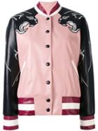 Valentino - Buttoned Jacket - Women - Silk/cotton/lamb Skin/polyester - 40, Pink/purple, Silk/cotton/lamb Skin/polyester