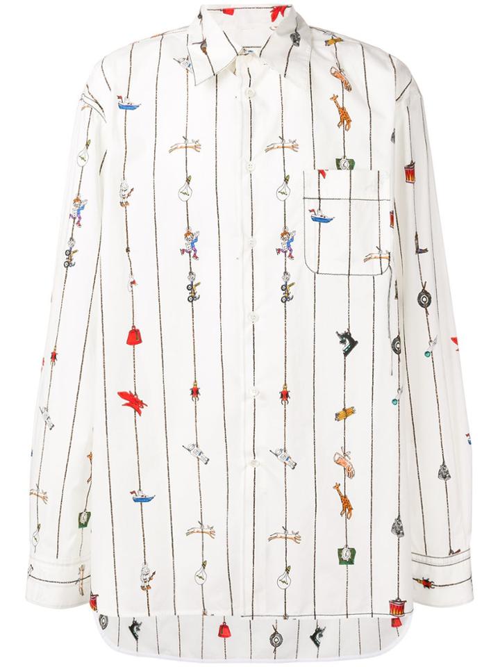 Marni Striped Printed Shirt - White