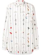 Marni Striped Printed Shirt - White