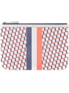 Pierre Hardy - Geometric Print Clutch - Unisex - Calf Leather/canvas - One Size, Calf Leather/canvas