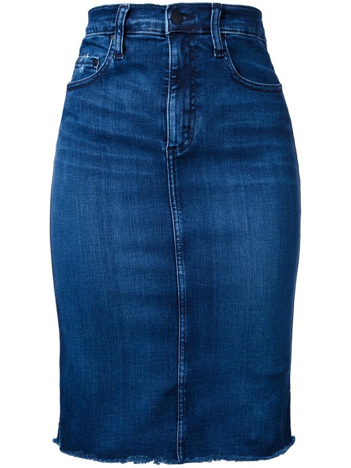 Nobody Denim - Cult Pencil Skirt Impulse - Women - Cotton/elastodiene/polyester - 30, Blue, Cotton/elastodiene/polyester