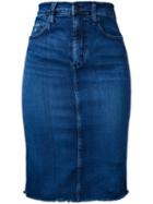 Nobody Denim - Cult Pencil Skirt Impulse - Women - Cotton/elastodiene/polyester - 30, Blue, Cotton/elastodiene/polyester