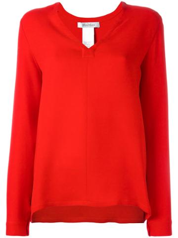 Max Mara 'fiocco' Blouse, Women's, Size: 42, Red, Silk