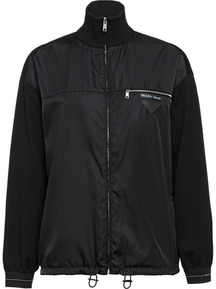 Prada Wool, Viscose And Nylon Jacket - Black