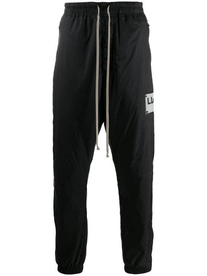 Rick Owens Embroidered Track Pants - Black