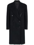 Y / Project Panelled Double Breasted Wool Coat - Blue