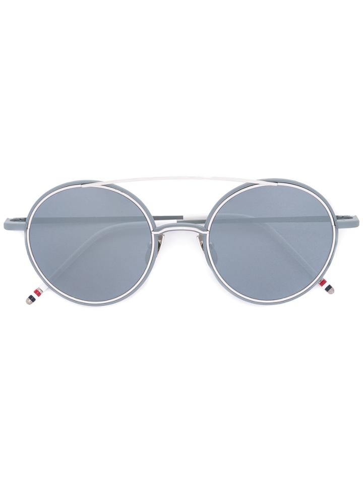Thom Browne Eyewear Round Shaped Sunglasses - Metallic