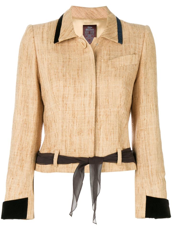 John Galliano Vintage Tied Waist Jacket - Nude & Neutrals