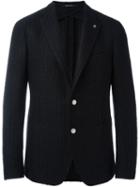 Tagliatore Buttoned Blazer, Men's, Size: 52, Black, Cupro/virgin Wool