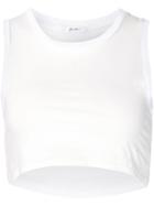 Julien David Knitted Crop Tank Top, Women's, Size: S, White, Cotton