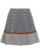 Chloé Horse Motif Jacquard Knit Mini Skirt - Grey