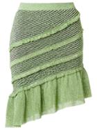 Gig Knit Skirt, Women's, Size: P, Green, Polyamide/polyester/viscose/spandex/elastane