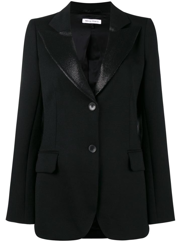 Bella Freud Isaacs Blazer With Satin Lapel - Black