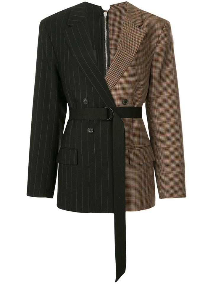 Strateas Carlucci Bi-sect Macro Blazer - Black