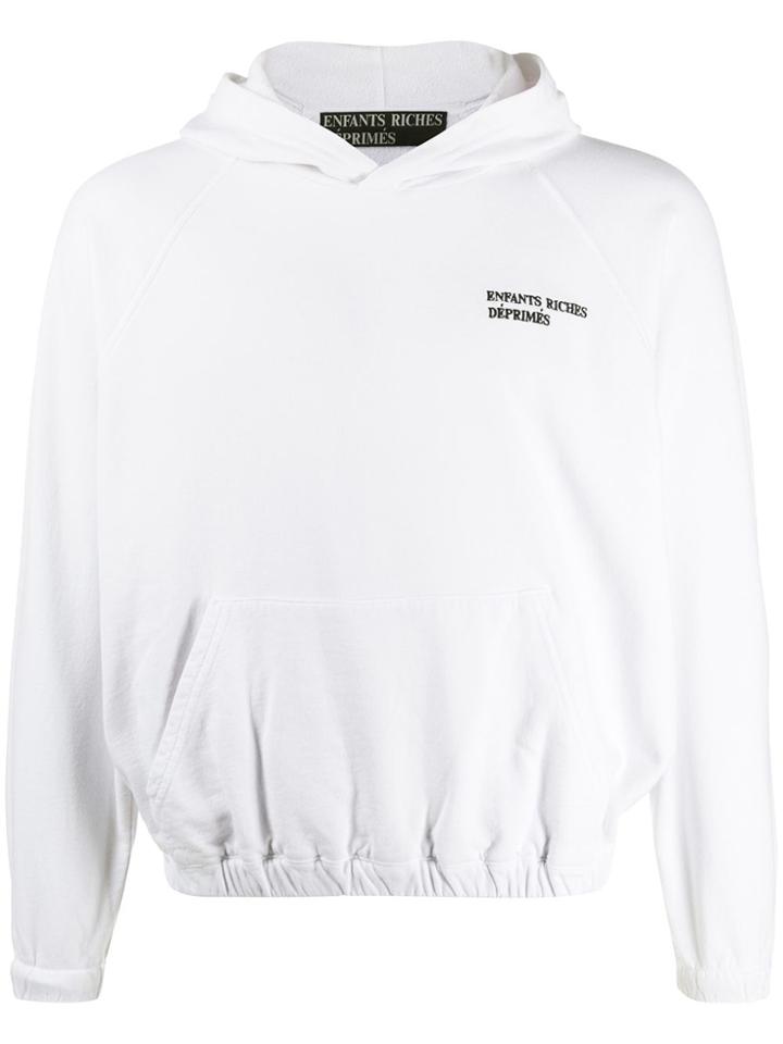 Enfants Riches Déprimés Relaxed-fit Embroidered Logo Hoodie - White