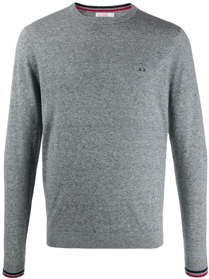 Sun 68 Branded Jumper - Grey