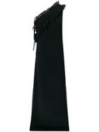 Lanvin Ruffle-trimmed One-shoulder Gown - Black