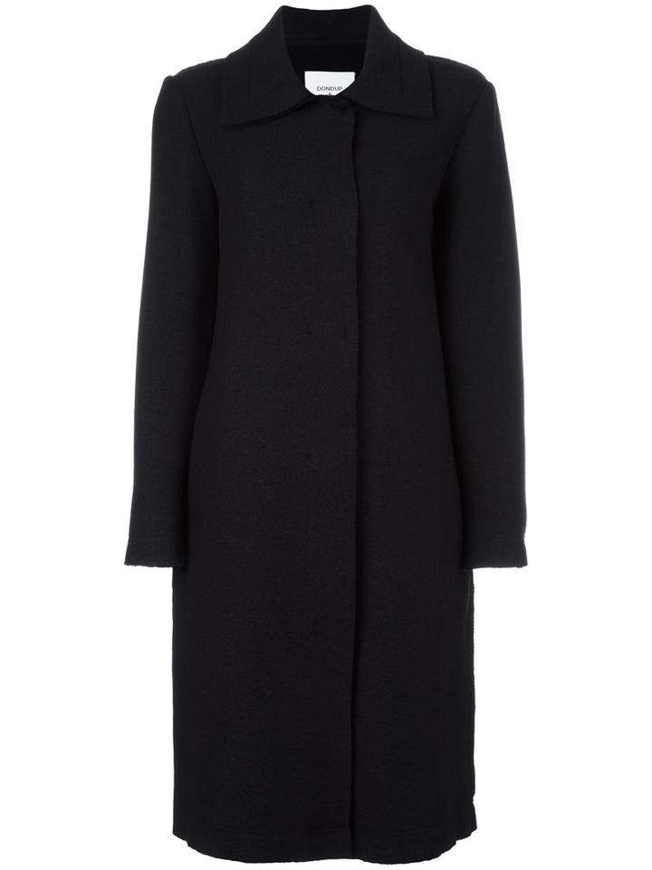 Dondup 'cinthia' Coat, Women's, Size: 40, Black, Silk/polyamide/acetate/wool