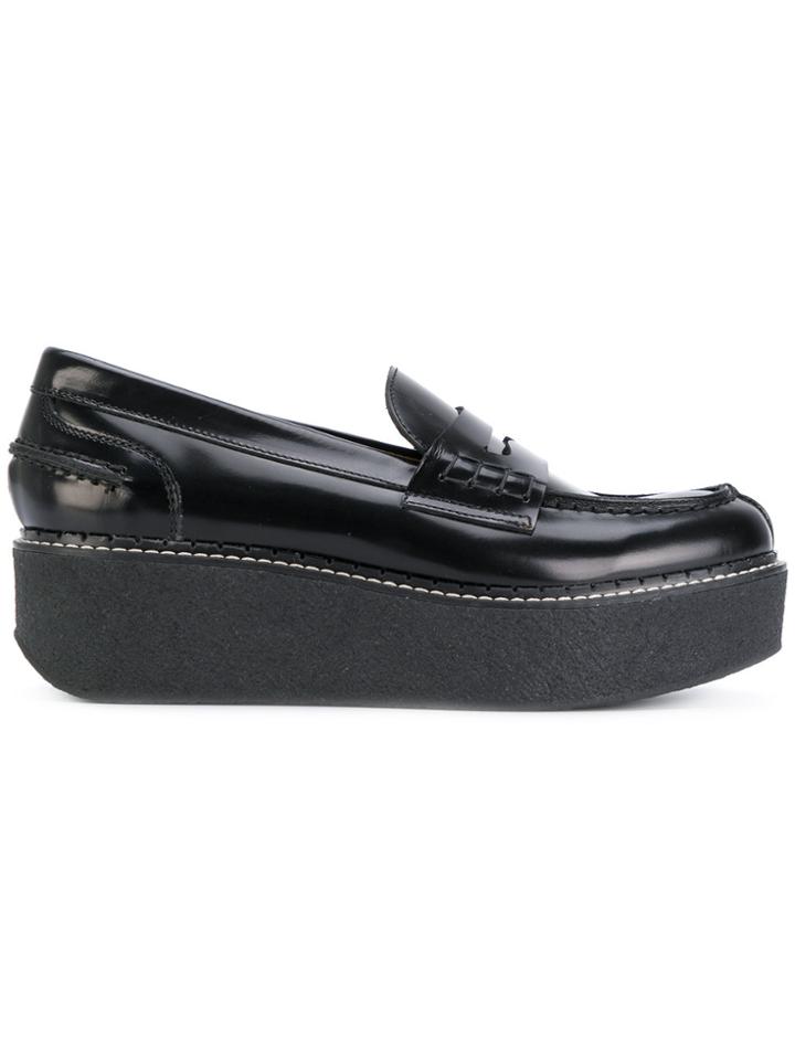 Flamingos Palace Platform Loafers - Black