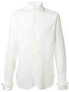 Al Duca D'aosta 1902 Cutaway Collar Shirt, Men's, Size: Large, Yellow/orange, Cotton