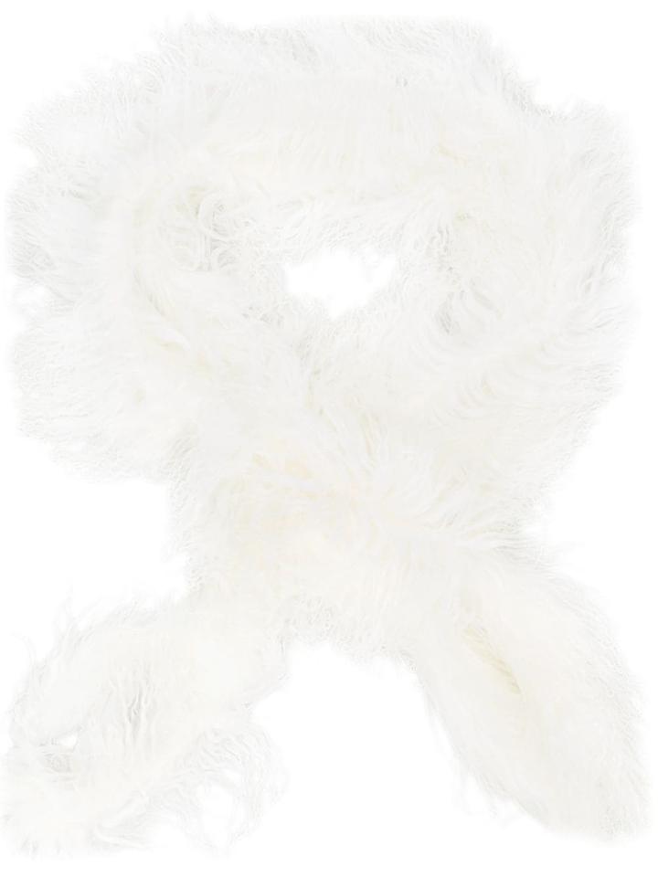 Yves Salomon Fur Scarf - White