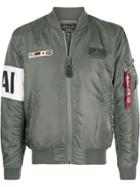 Alpha Industries Ma-1 Air Force Slogan Jacket - Green