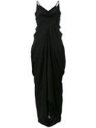 Rick Owens Oversize Draped Dress, Women's, Size: 40, Black, Acetate/silk