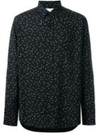 Saint Laurent Dot Print Shirt, Men's, Size: 41, Black, Viscose