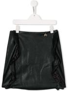 Elisabetta Franchi La Mia Bambina Teen Faux Leather Skirt - Black