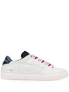 Leather Crown Leather Lace-up Sneakers - White