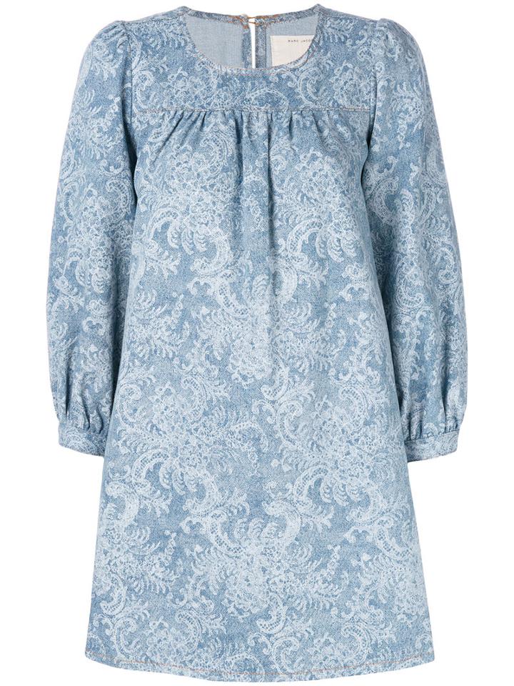 Marc Jacobs - Denim Babydoll Dress - Women - Cotton - M, Blue, Cotton