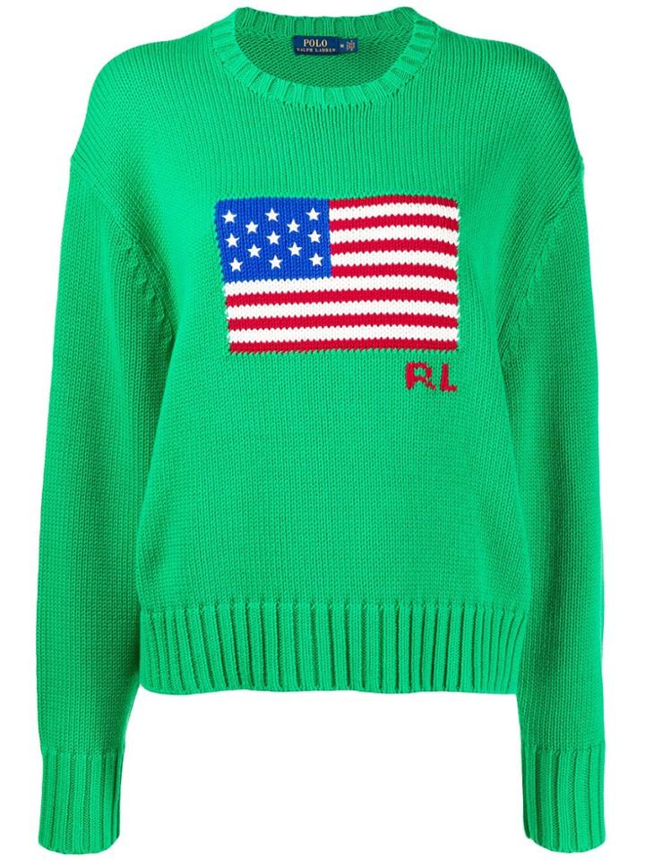 Polo Ralph Lauren American Flag Jumper - Green