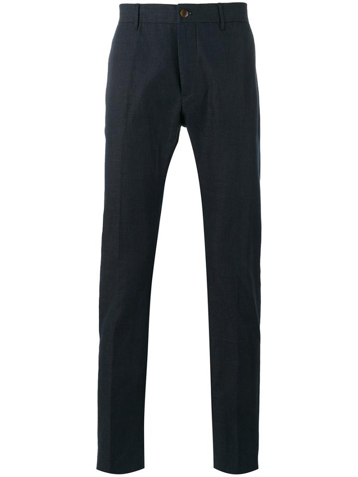 Closed Tailored Pants, Men's, Size: 33, Blue, Cotton/linen/flax/polyester