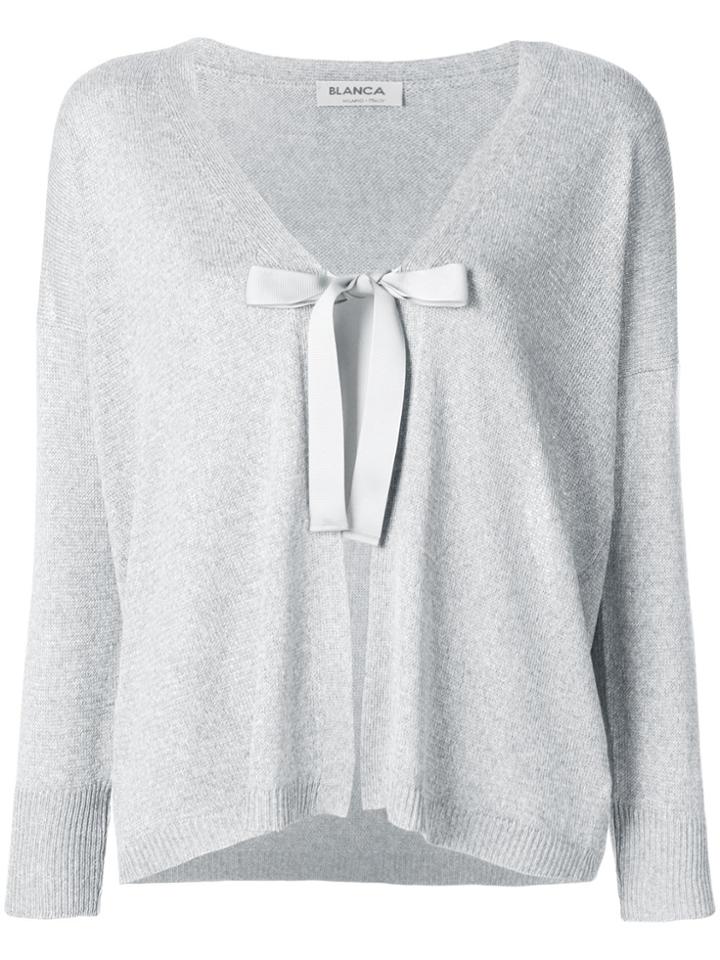 Blanca Front-tied Cardigan - Grey