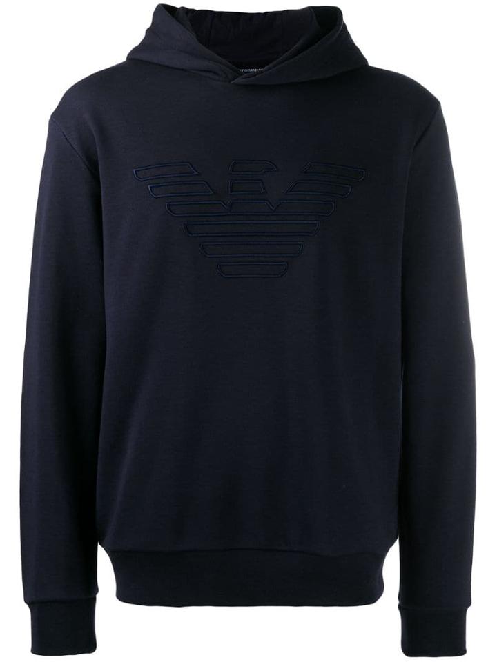 Emporio Armani Vector Logo Hoodie - Blue