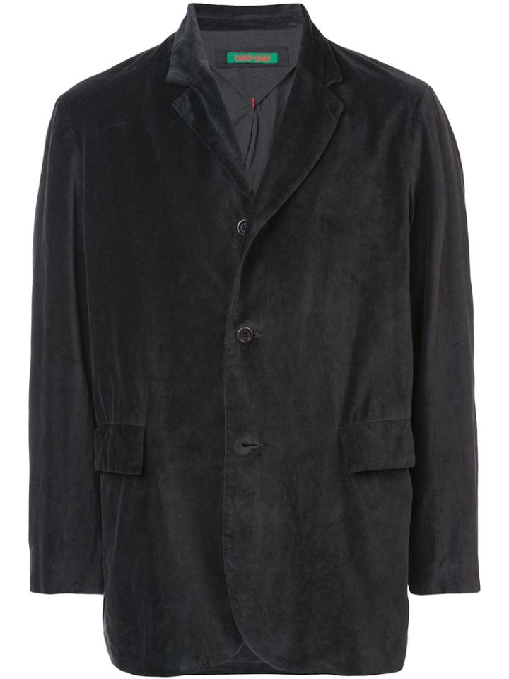 Casey Casey Textured Button Blazer - Black