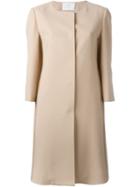 Capucci Buttoned Coat, Women's, Size: 42, Nude/neutrals, Acetate/viscose/silk/spandex/elastane