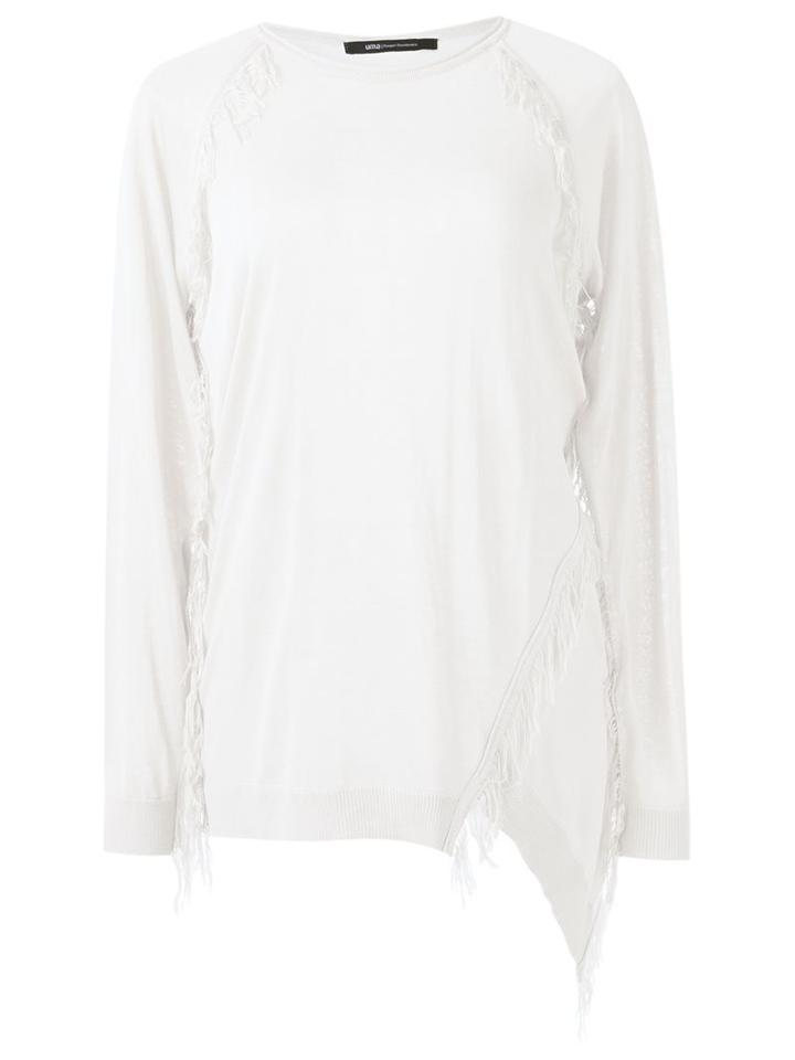 Uma Raquel Davidowicz Fringed Blouse, Women's, Size: P, White, Viscose